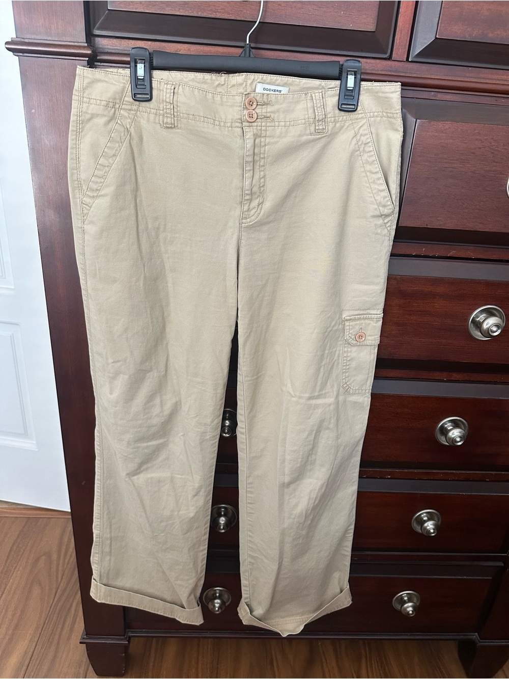Dockers Ideal Fit Sz 10 Khaki Cargo Pant